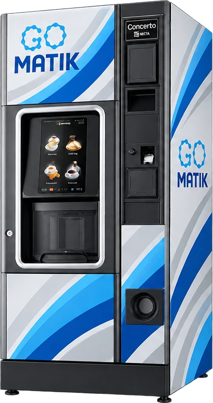 Machine à café sur pied avec écran tactile